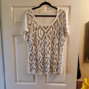 SALE! Sequin Embellished T-Shirt (1x)